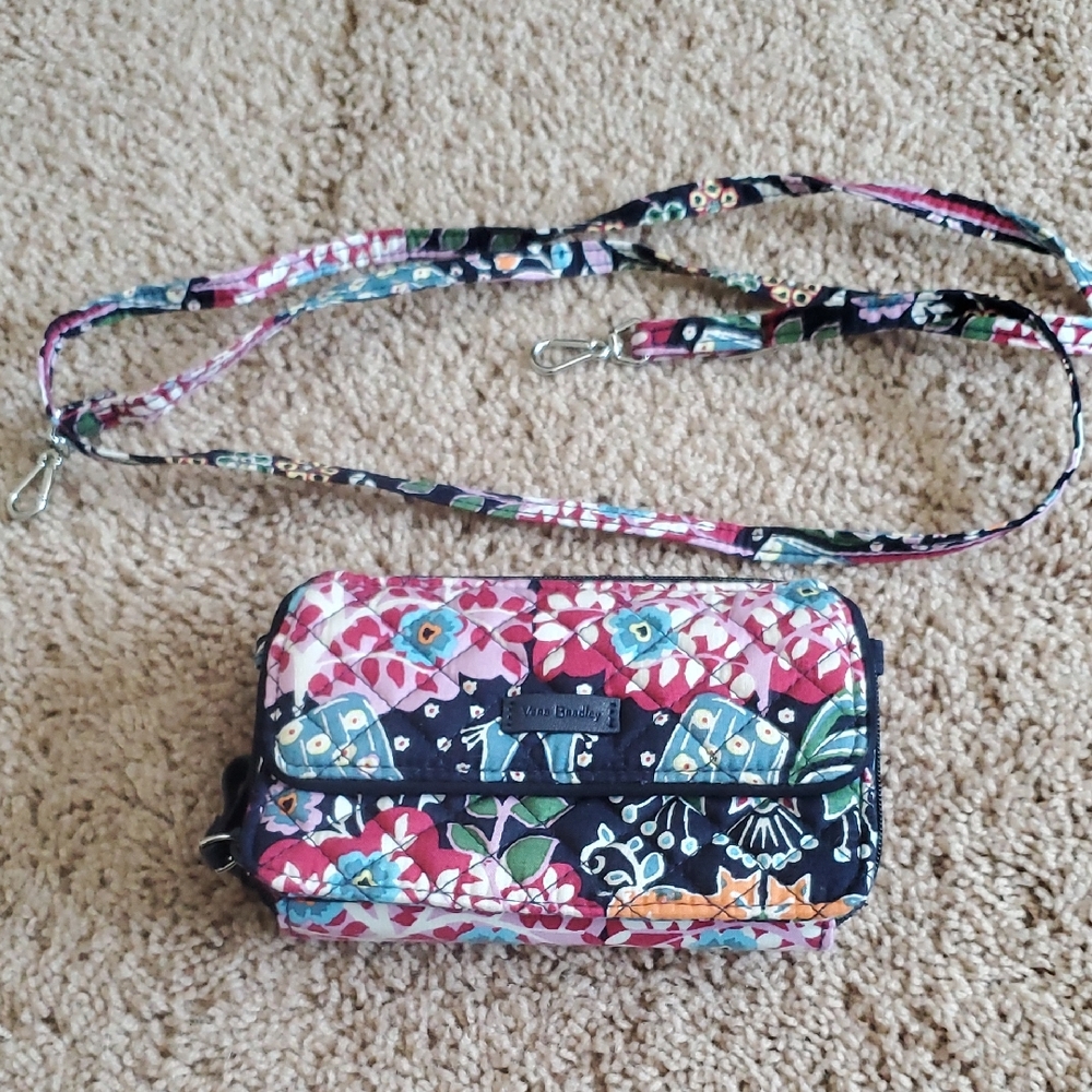 Vera Bradley Fox Forest All In One Clutch/Crossbody/Wallet-RFID